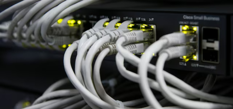 Cabos Ethernet usados ​​para conexão de internet