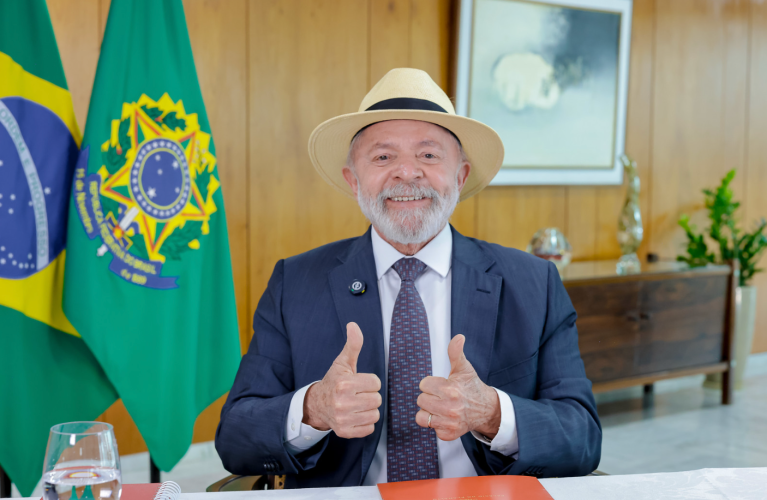 13.01.2025 - Presidente Luiz Inácio Lula da Silva durante participação por videoconferência na cerimônia alusiva aos 164 anos da Caixa Econômica Federal, no Palácio do Planalto - Brasília - DF.