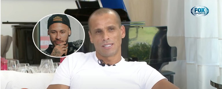 Neymar (menor destaque) e Rivaldo