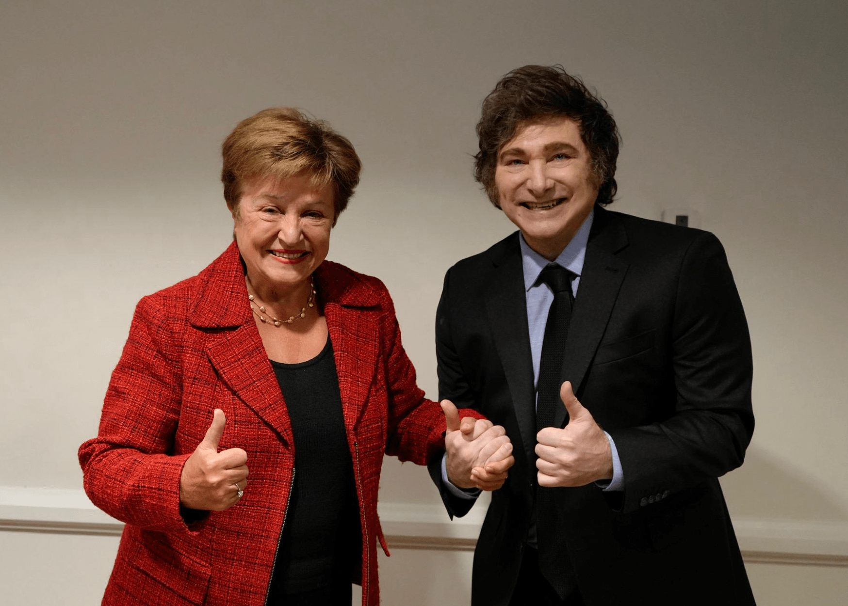 Kristalina Georgieva e Javier Milei