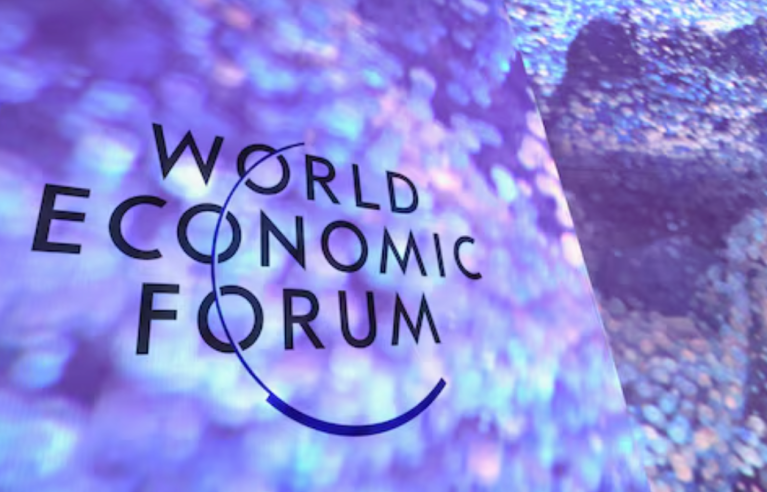 Logo do Fórum Econômico Mundial, em Davos, Suíça - 19/01/2025