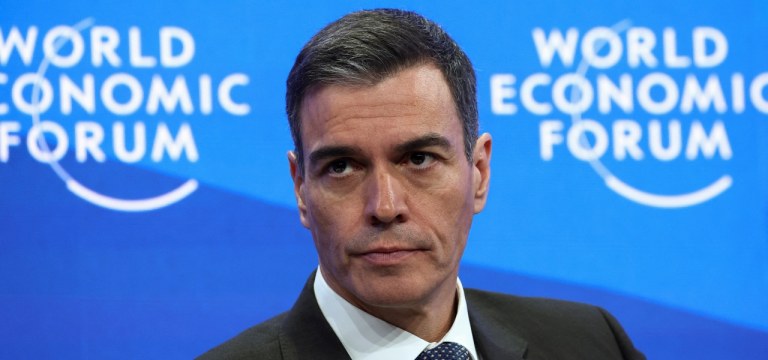 Primeiro-ministro da Espanha, Pedro Sánchez, participa do Fórum Econômico Mundial, em Davos, na Suíça