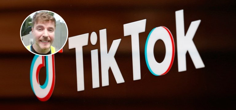Jimmy Donaldson, conhecido como MrBeast, e TikTok