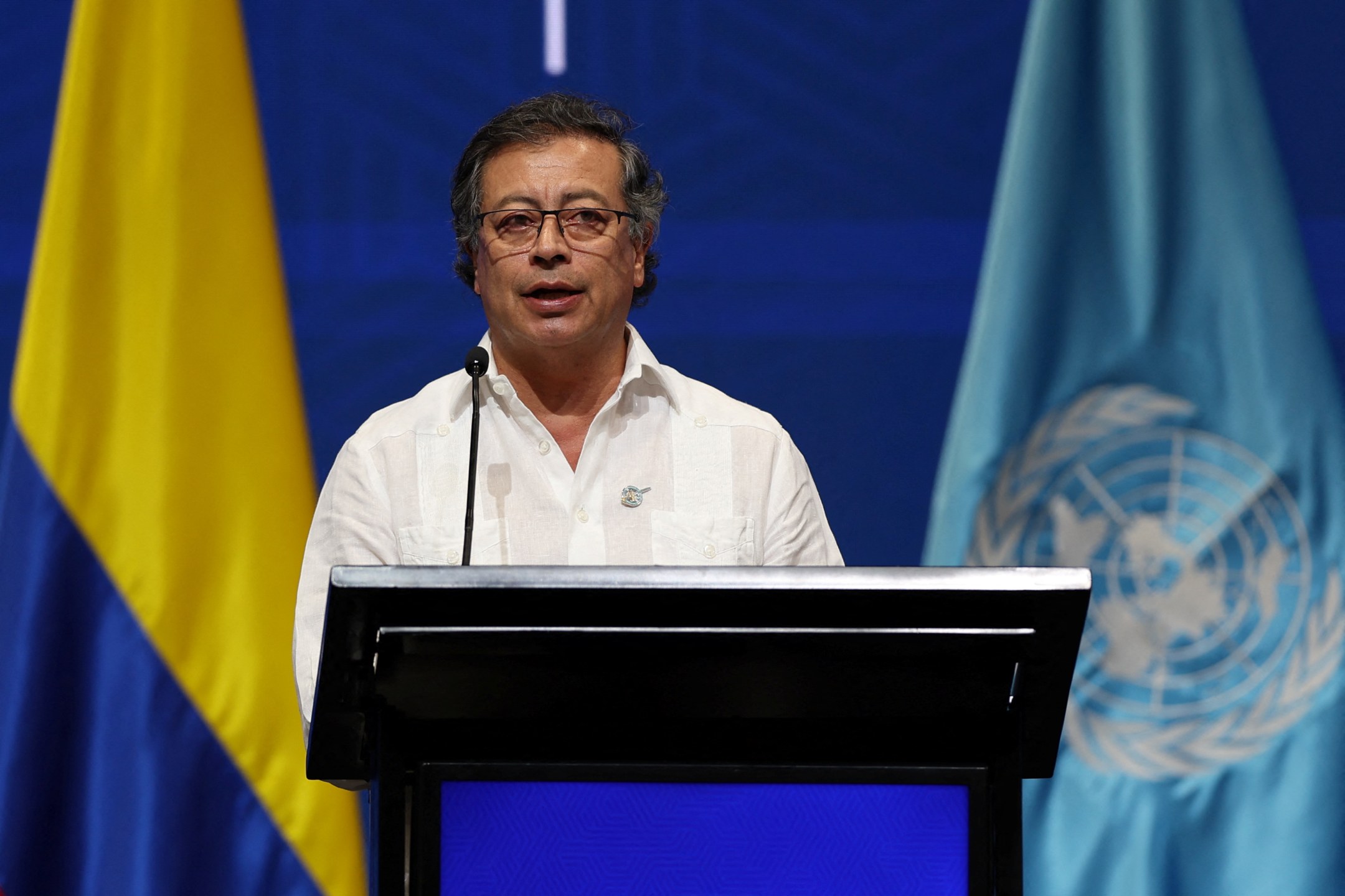Presidente colombiano Gustavo Petro em Cali - 20/10/2024