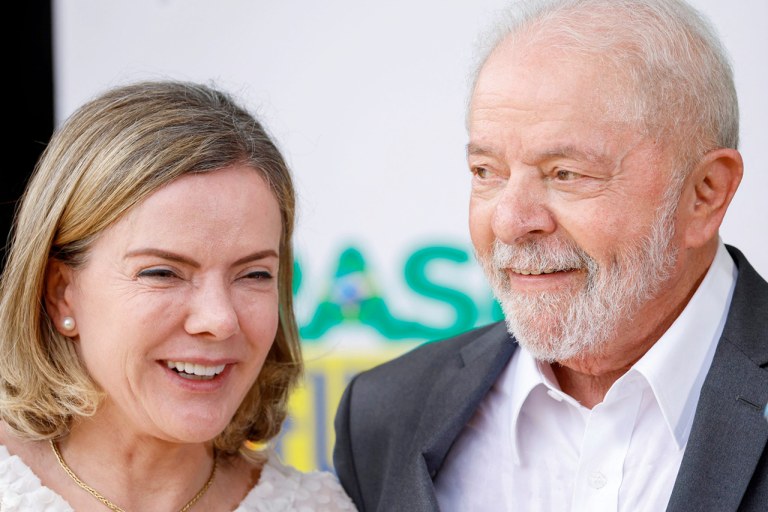 Gleisi Hoffmann e Lula