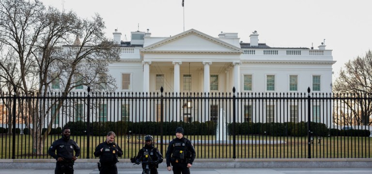 Agentes do Serviço Secreto dos EUA na Casa Branca