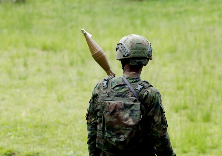 Soldado de Ruanda na fronteira  - 29/1/2025