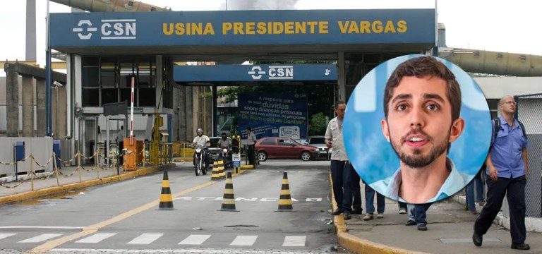 Sede da Companhia Siderúrgica Nacional (CSN) e Gustavo Nunes