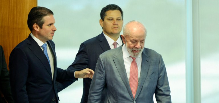 Hugo Motta, Davi Alcolumbre e Lula