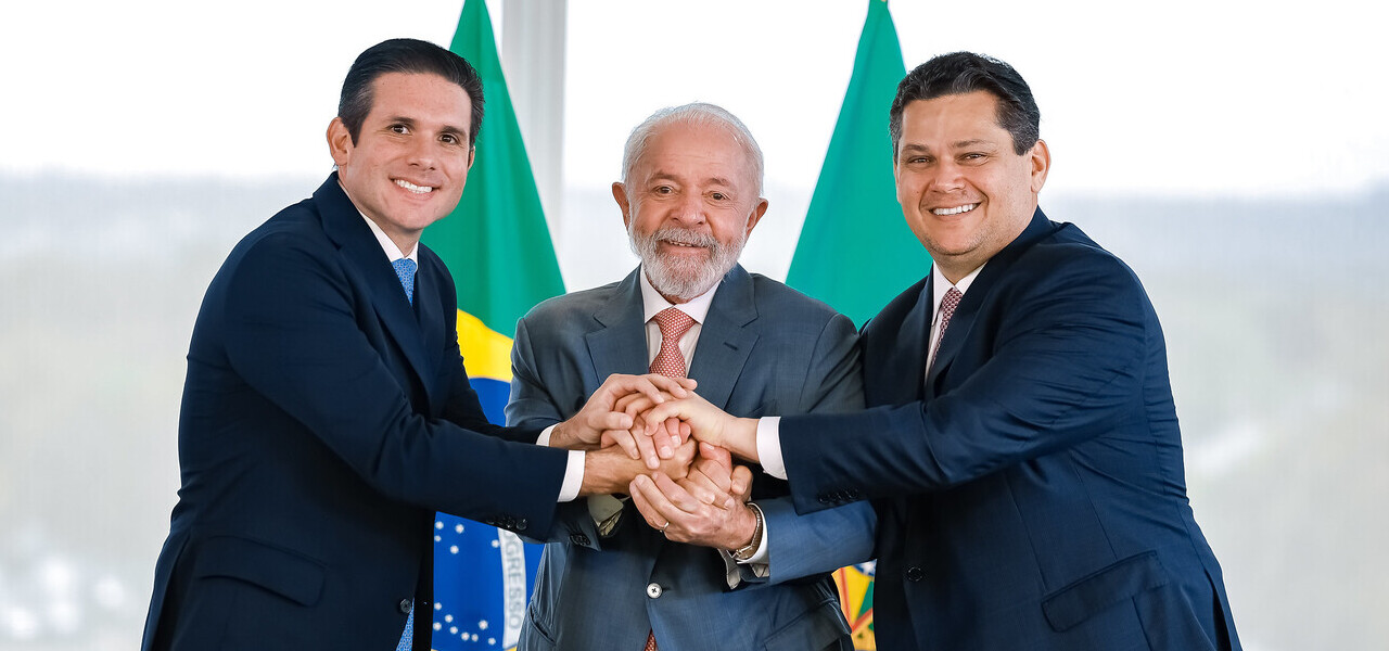Hugo Motta, Lula e Davi Alcolumbre