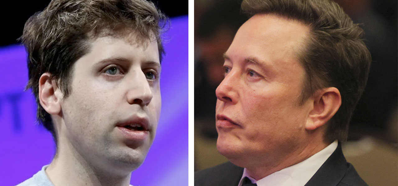 Sam Altman (à esq.) e Elon Musk