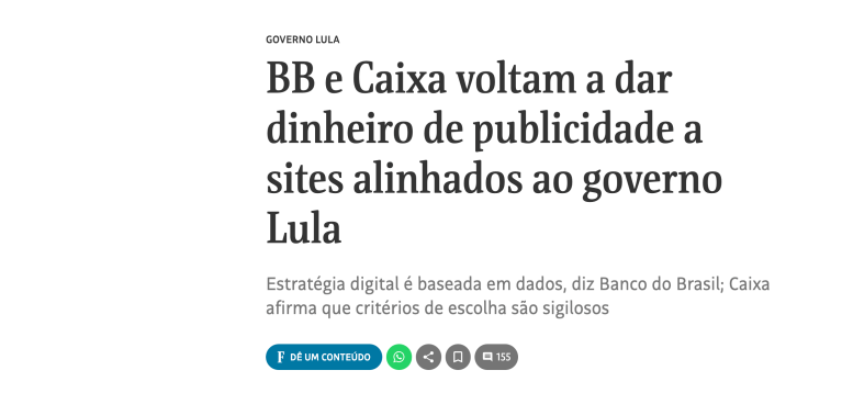 Reportagem caluniosa da Folha de S. Paulo
