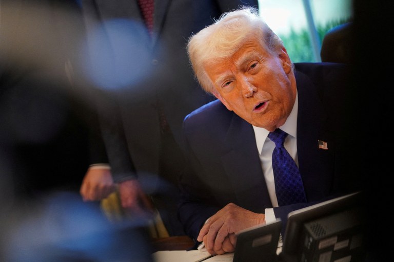 Presidente dos EUA, Donald Trump 
14/02/2025
REUTERS/Nathan Howard