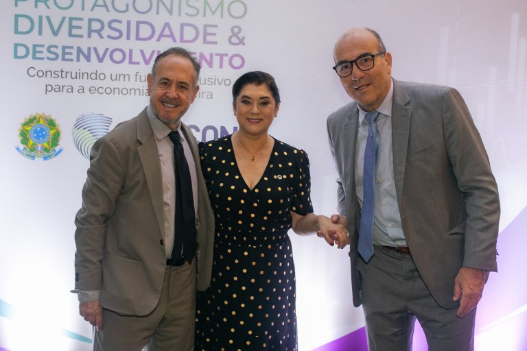 Leonardo Attuch, Tânia Teixeira e Joaquim de Carvalho
