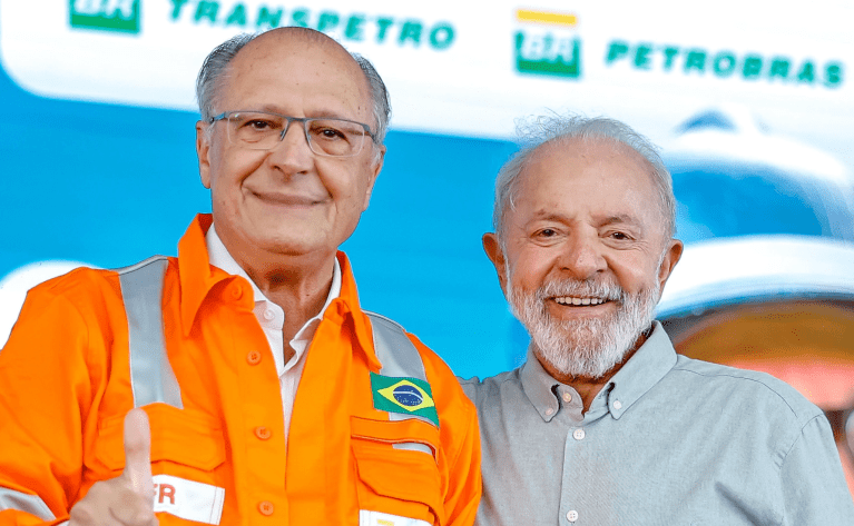 Geraldo Alckmin e Lula - 24/02/2025 - Estaleiro Ecovix, Rio Grande (RS)