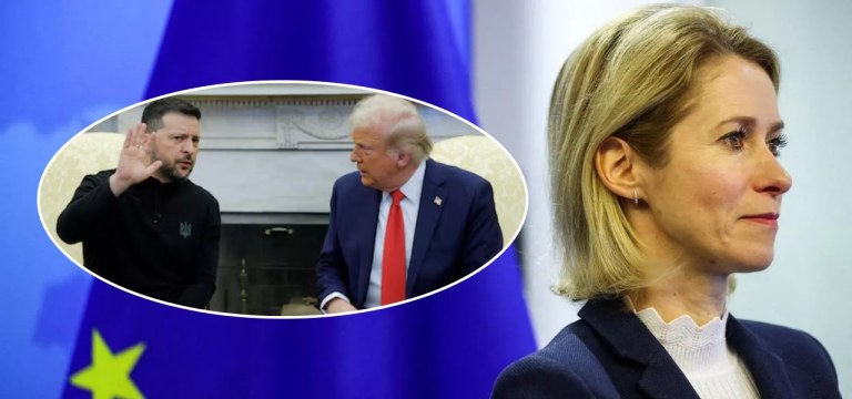 Volodymyr Zelensky, Donald Trump e Kaja Kallas