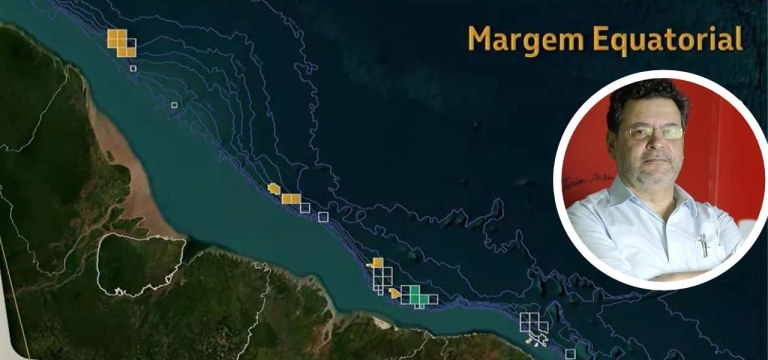 Área da Margem Equatorial e o presidente nacional do PCO, Rui Costa Pimenta