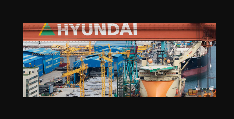 Produção de navios pela Hyundai