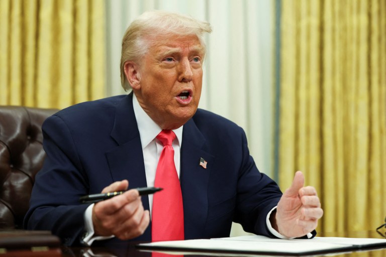 Presidente Donald Trump na Casa Branca