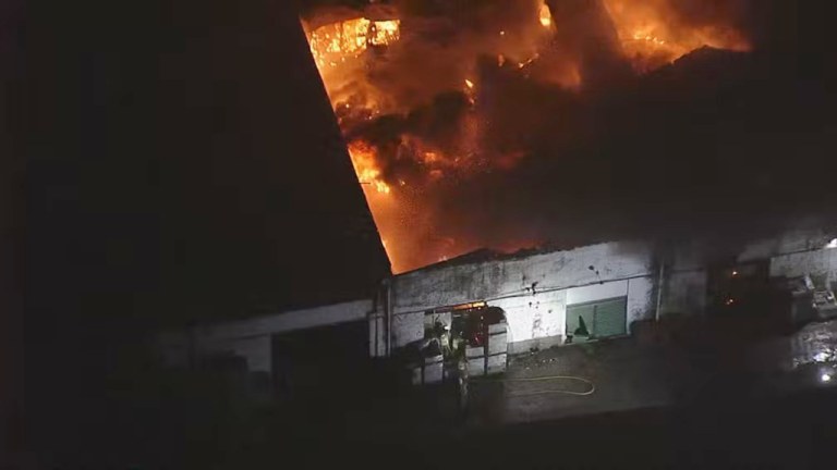 Incêndio na região central do Rio