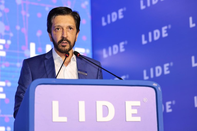 Prefeito de São Paulo Ricardo Nunes em evento do grupo LIDE