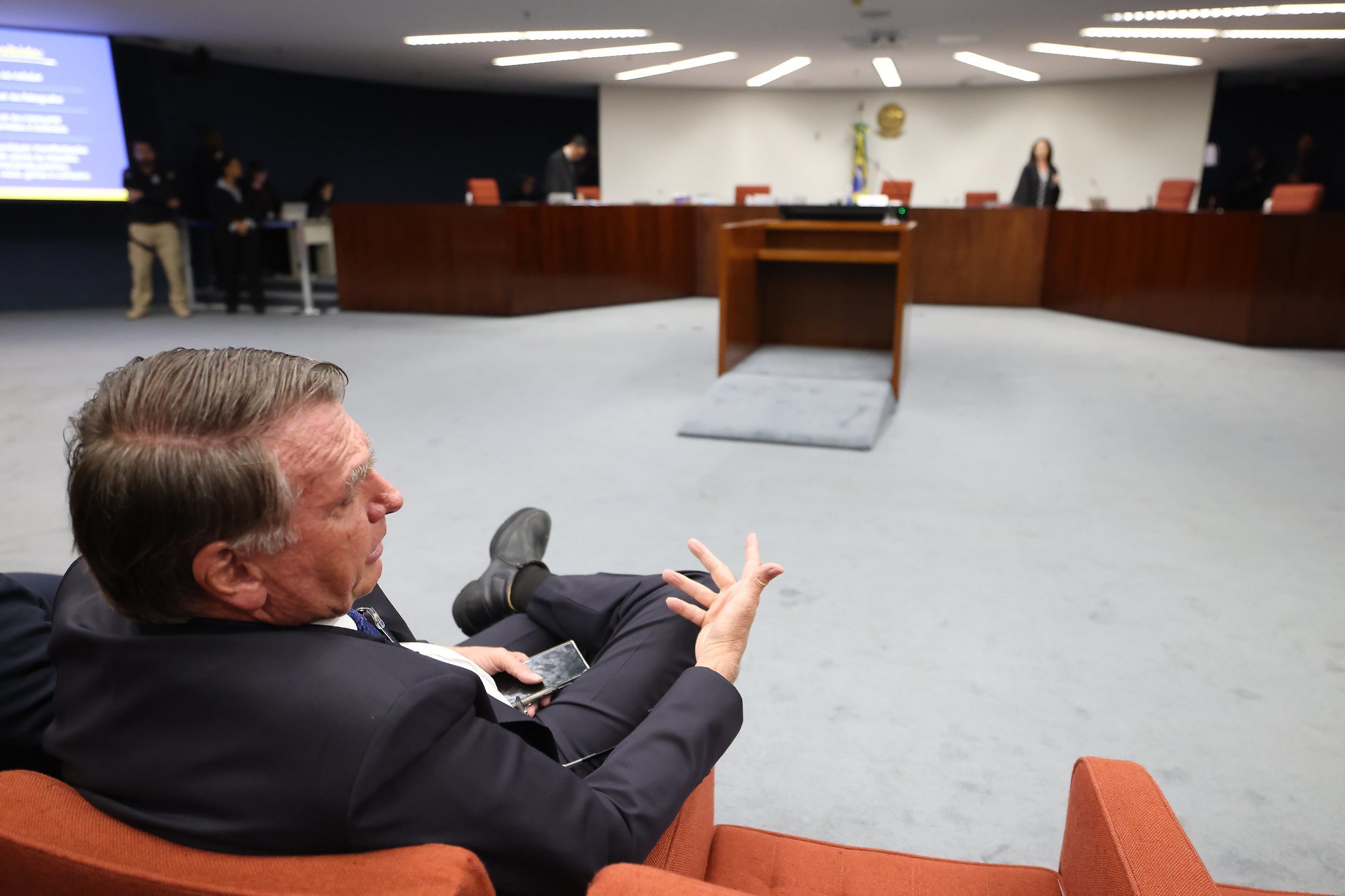 Jair Messias Bolsonaro em julgamento da denúncia do núcleo 1 da trama golpista.