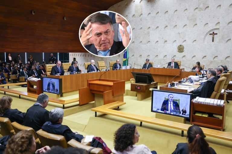 Ministros do STF e Jair Bolsonaro
