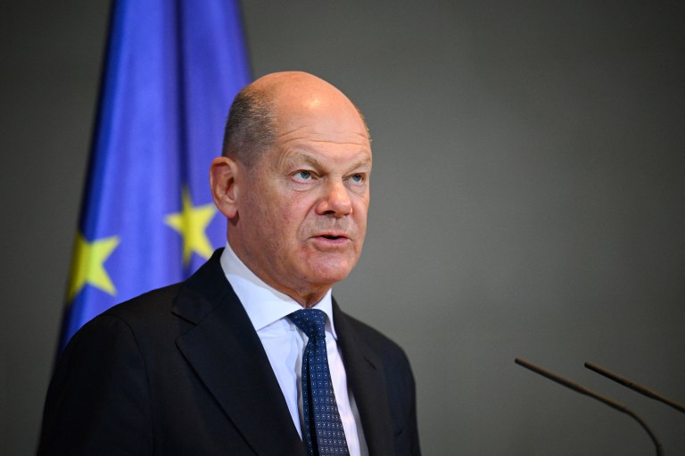 O chanceler alemão Olaf Scholz em coletiva de imprensa em Berlim, Alemanha
18/03/2025