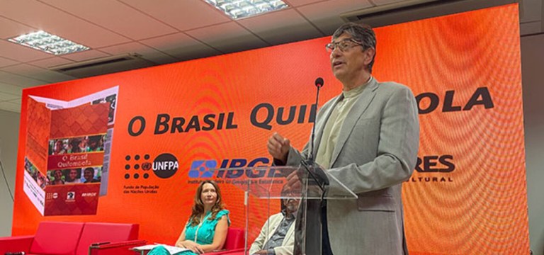 Marcio Pochmann no lançamento da publicação "O Brasil Quilombola"