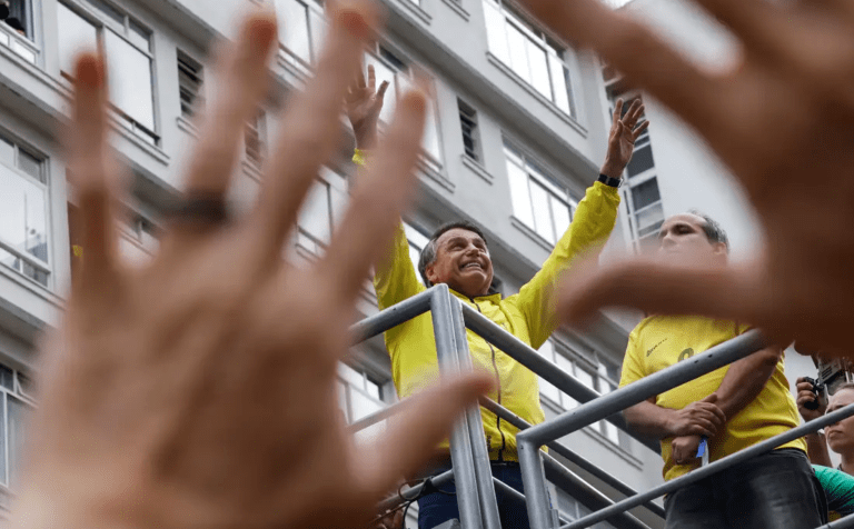 Jair Bolsonaro em seu ato na Paulista
