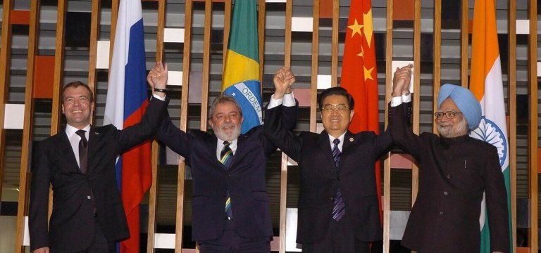 Dmitry Medvedev, Lula, Hu Jintao e Manmohan Singh