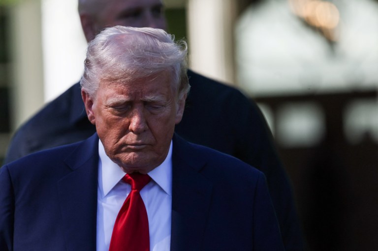 Presidente dos EUA, Donald Trump, na Casa Branca, em Washington - 28/04/2025