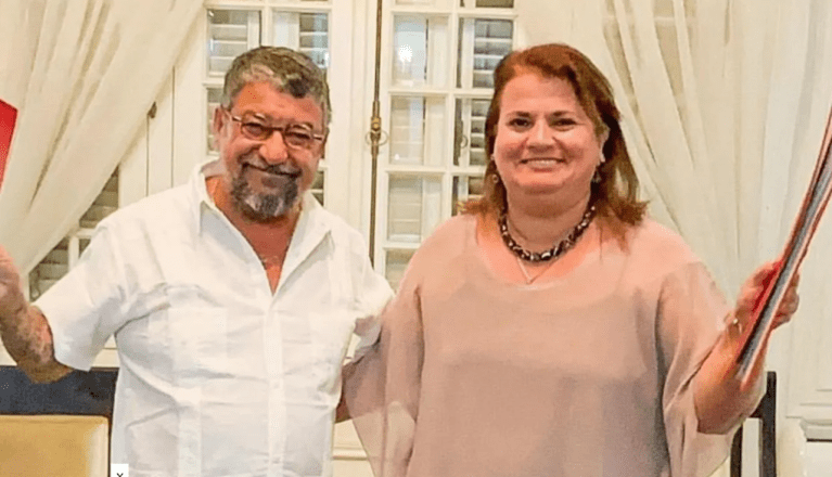 Quaquá e a governadora de Havana Yanet Hernández Pérez