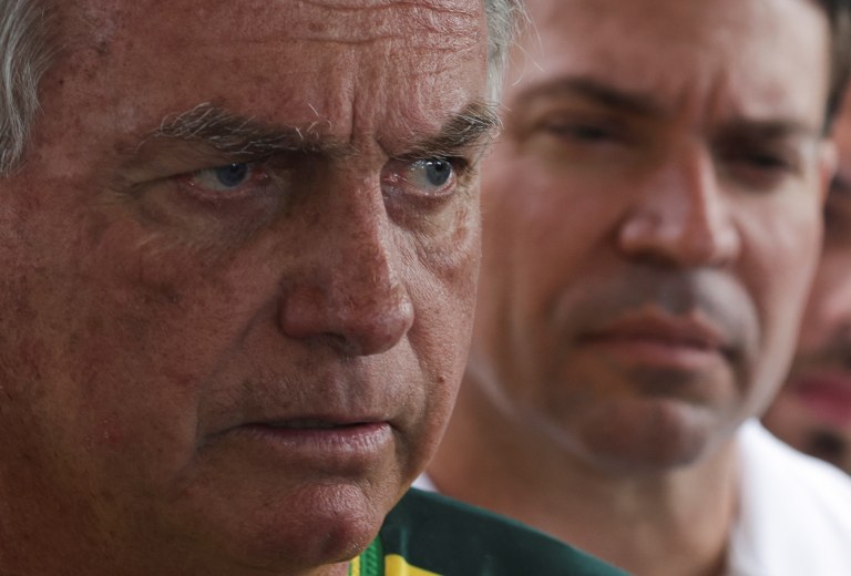 Ex-presidente Jair Bolsonaro ao lado do deputado federal Alexandre Ramagem
06/10/2024