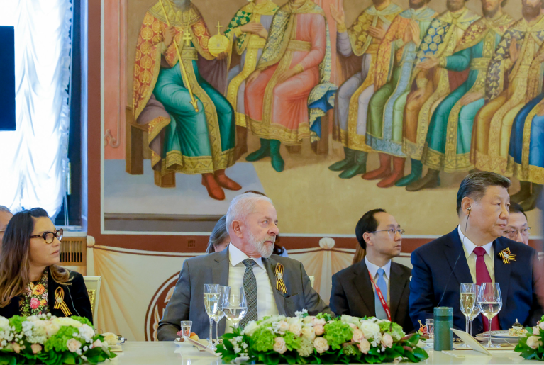 Janja, Lula e Xi Jinping em Moscou
