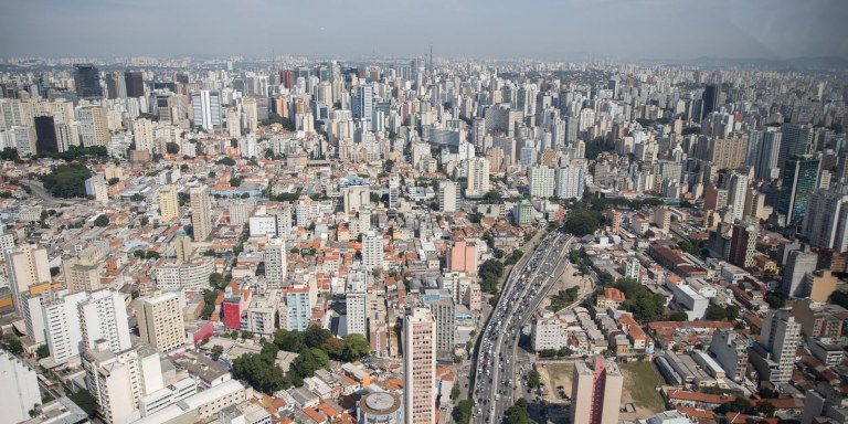Vista aérea da cidade de São Paulo
