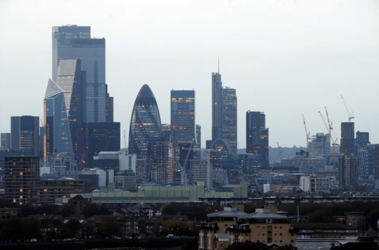 Uma vista do horizonte de Londres, Grã-Bretanha, 14 de outubro de 2020
