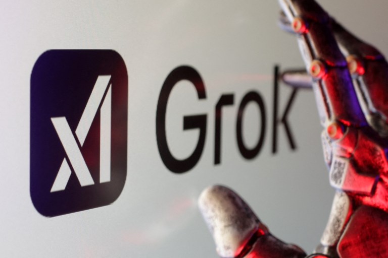 Logo da xAI e do chatbot Grok - 16/2/2025