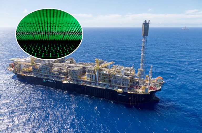 Plataforma petrolófera e um aparelho eletrônico