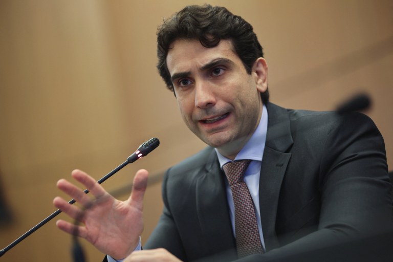 Presidente do Banco Central, Gabriel Galípolo, durante coletiva de imprensa, em Brasília