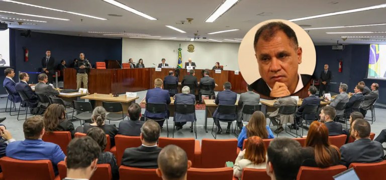 Jorge Folena e réus por tentativa de golpe em audiência no STF