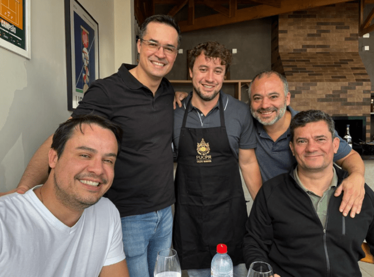 Marc Sousa, Deltan Dallagnol.Castor de Mattos, Fábio Aguayo e Moro: selfie da impunidade