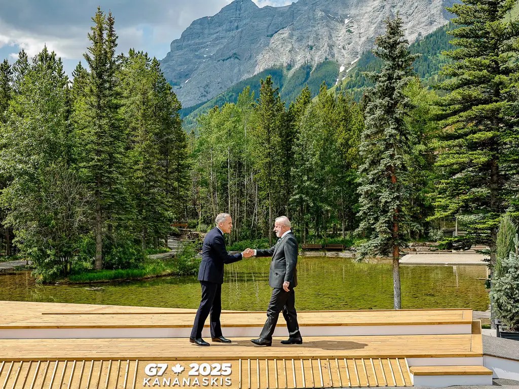 Presidente da República, Luiz Inácio Lula da Silva, é recebido pelo Primeiro-Ministro do Canadá, Mark Carney