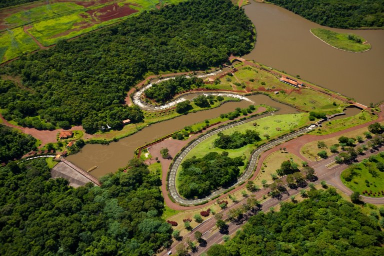 Vista aérea do Canal da Piracema.
