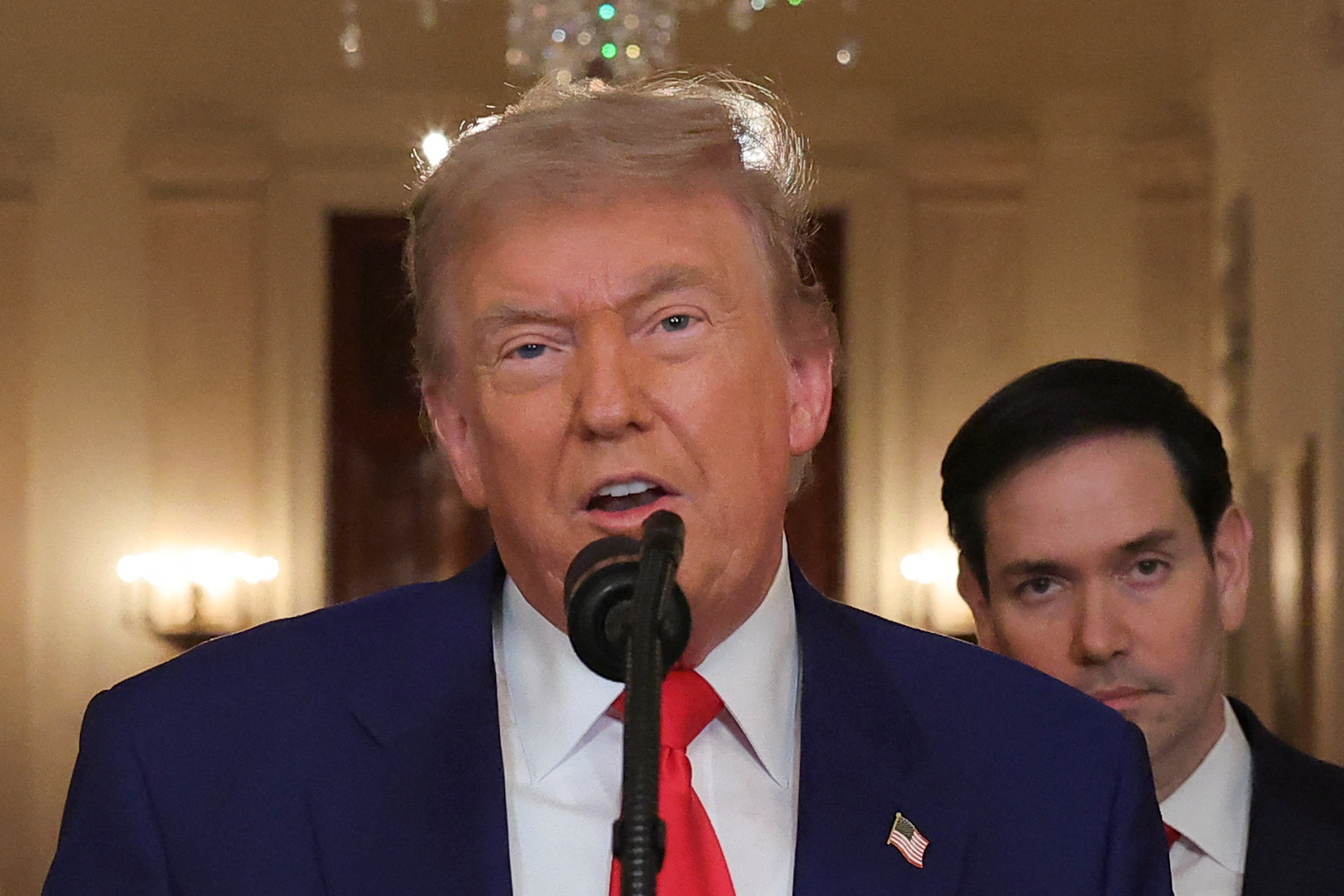 Presidente dos EUA, Donald Trump, faz pronunciamento à nação na Casa Branca, após os ataques dos EUA às instalações nucleares do Irã
21/06/2025