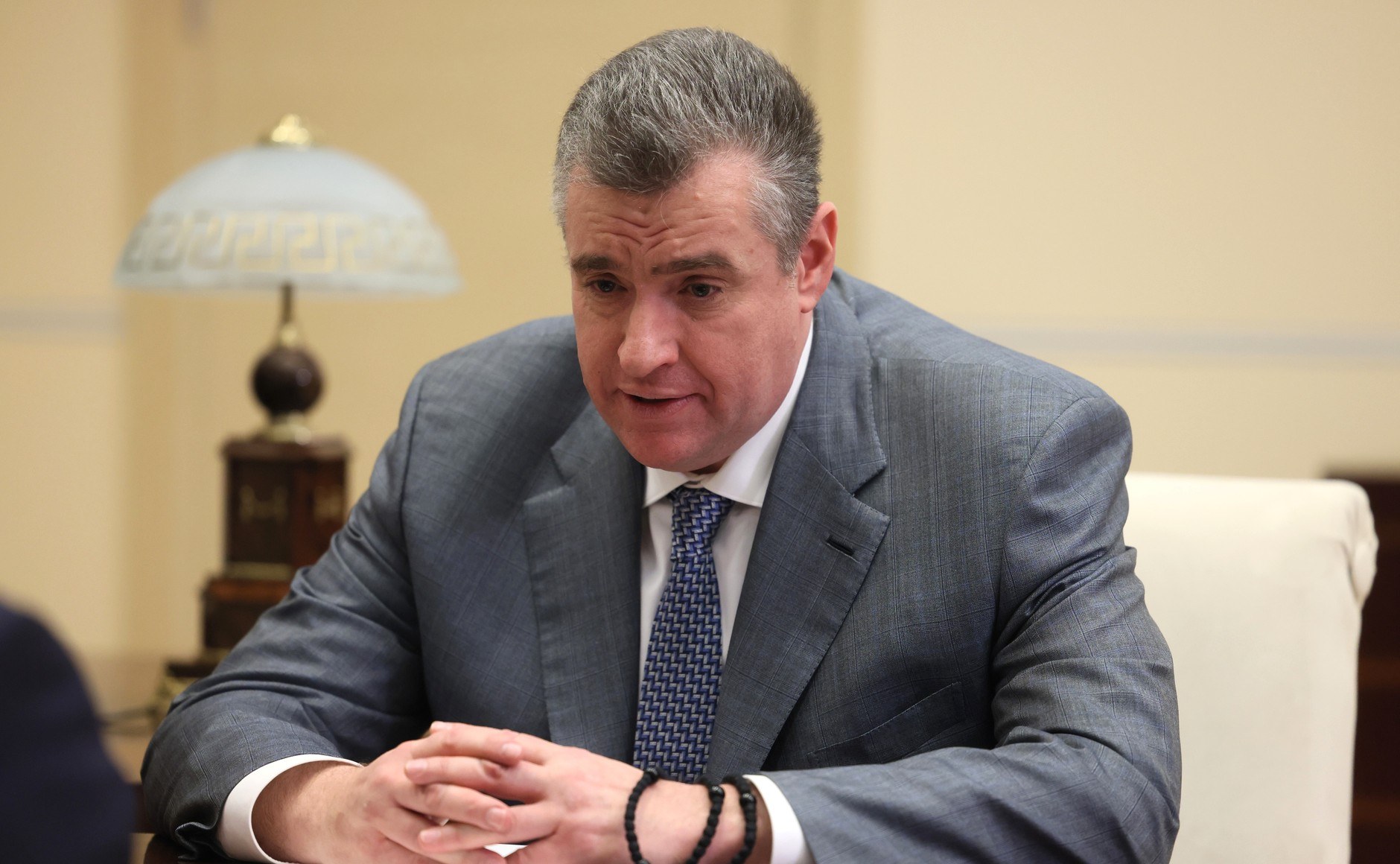 O parlamentar russo Leonid Slutsky em reunião no Kremlin - 13/02/2023
