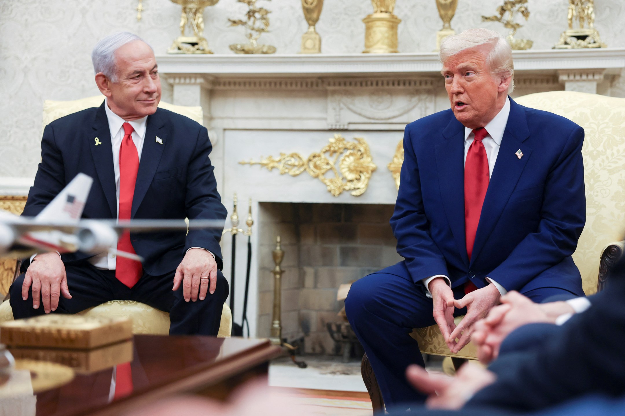 Donald Trump e Benjamin Netanyahu na Casa Branca, Washington, D.C., EUA - 07/04/2025