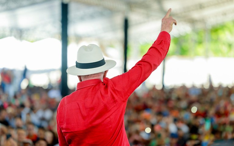 Presidente Luiz Inácio Lula da Silva em discurso no estado do Tocantins