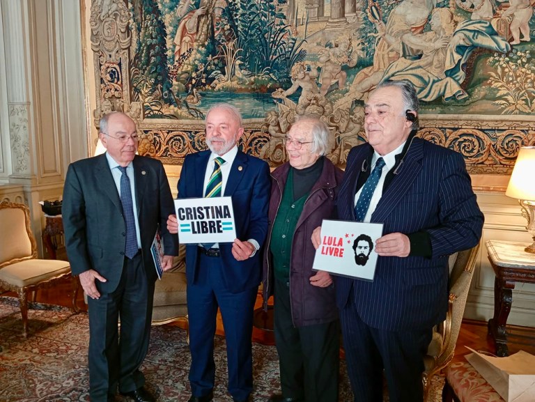 Mauro Vieira, Lula e Adolfo Perez Esquivel