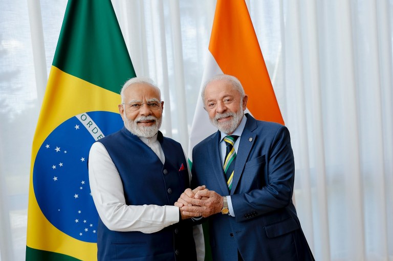 Presidente da República, Luiz Inácio Lula da Silva, durante Cerimônia oficial de chegada do Primeiro-Ministro da República da Índia, Narendra Modi, em Brasília - 08/07/2025